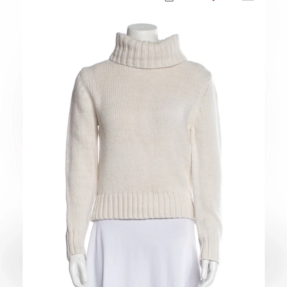 Jenni Kayne White Turtleneck - Picture 1 of 4